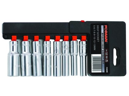 Sada dlhých nástrčných 6-hranných hlavíc 1/4" 8 ks - FIXMAN