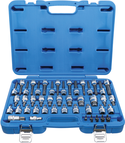 Nástrčný kľúč, TORX a XZN, štvorhranný 1/2", sada 49 dielov - BGS 5188