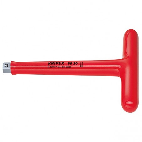 T-kľúč s vonkajším štvorhranom 3/8", izolovaný 1000 V, dĺžka 165 mm - KNIPEX 98 30