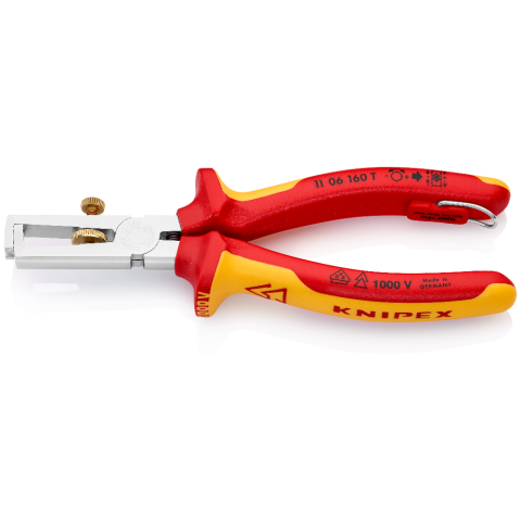 Odstraňovacie kliešte, VDE, nastaviteľné do 10 mm2, s očkom - KNIPEX 11 06 160 T