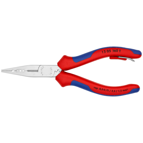 Elektrikárske kliešte odizolovacie, 0,5-0,75/1,5/2,5 mm, s okom - KNIPEX 13 05 160 T