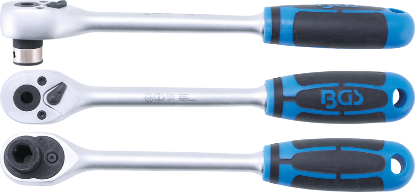 Rukoväť bitu 3/8", extra dlhá 240 mm, s prepínacou páčkou - BGS 6656