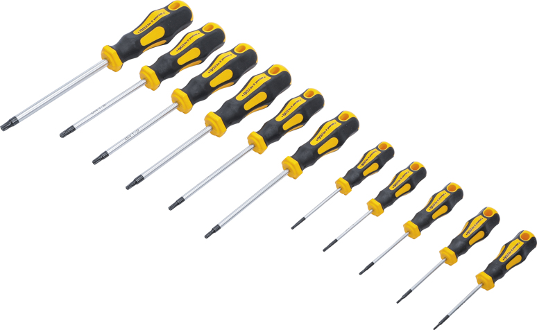 Skrutkovače TORX s otvorom T6-TT40, sada 11 dielov