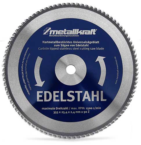 Pílový kotúč na ušľachtilú oceľ o 355 mm