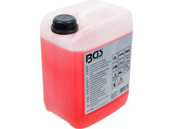 BGS Technic BGS 74416 Šampón do auta koncentrát 5 l (červený)