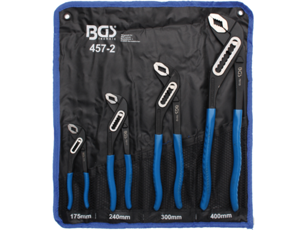 BGS Technic BGS 457-2 Nastaviteľné kliešte siko. Sada 4 dielov 175-240-300-400 mm vo vrecku