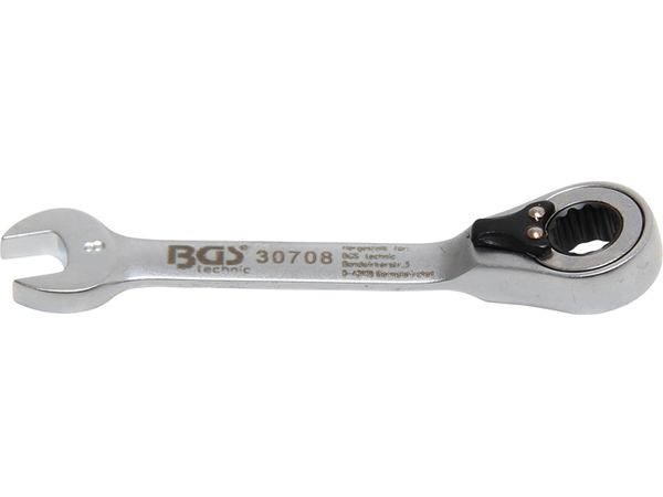 BGS Technic BGS 30708 imbusový kľúč 8 mm s račňou, extra krátky
