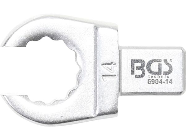 BGS Technic BGS 6904-14 Kľúč s otvoreným okom 14 mm, nástrčný kľúč so skľučovadlom 9 x 12 mm