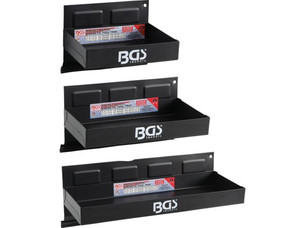 BGS Technic BGS 67150 Magnetické úložné police (sada 3 kusov)