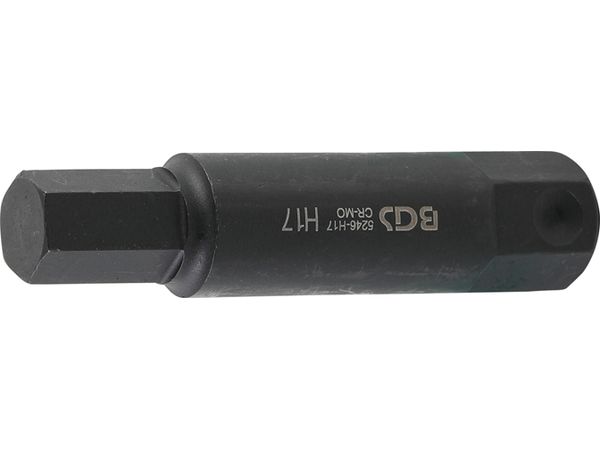 BGS Technic BGS 5246-H17 Šesťhranný bit 22 mm (pre Inbus) HEX 17 x 100 mm, dierovač