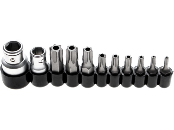 BGS Technic BGS 786 Bity 1/4"+ 5/16" T-profil s vŕtaním T10 ÷ T50, 11 ks