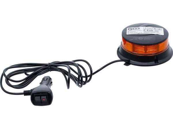 BGS Technic BGS 70342 Otočný maják s priemerom 130 mm a magnetom - žltý