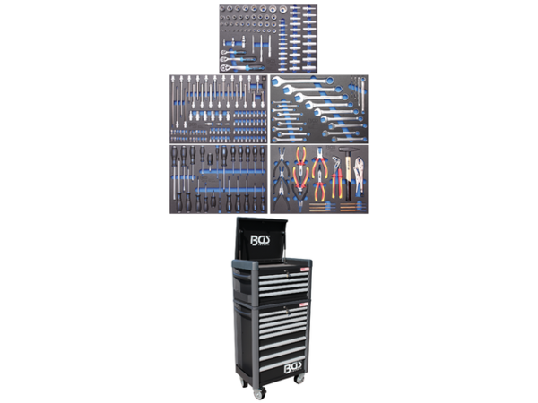 BGS Technic BGS 4088 Dielenský montážny vozík Profi Standard MAXI. 12 zásuviek s vybavením 2