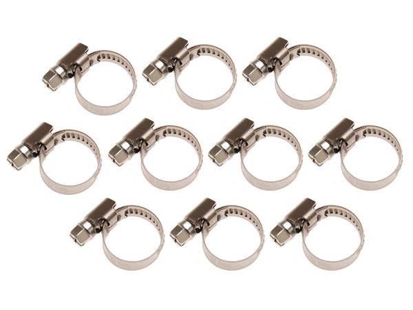 BGS Technic BGS 8095-12x20 Hadicové spony 12 x 20 mm, nerezová oceľ (sada 10 ks)