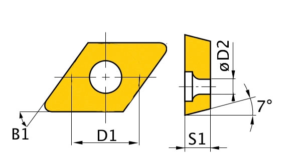 Britové doštičky D/55°, 5 ks