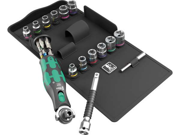 Wera 004285 Sada račňových kľúčov 3/8" x 1/4" Wera Zyklop 8009 Pocket Set 4 (sada 27 dielov)