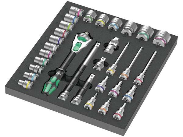 Wera 150112 Sada račňových kľúčov Zyklop 1/2" 8000 C typ 9722 v penovej vložke Set 1 (sada 31 dielov)