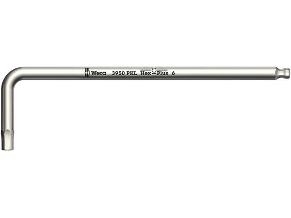 Wera 022706 Šesťhranný nástrčný kľúč (inbus) 6 mm 3950 PKL, nerezová oceľ