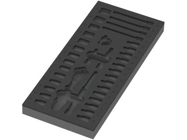 Wera 137320 Modul náradia - penová vložka 9820 pre račňovú sadu 8000 A Zyklop 1/4". B