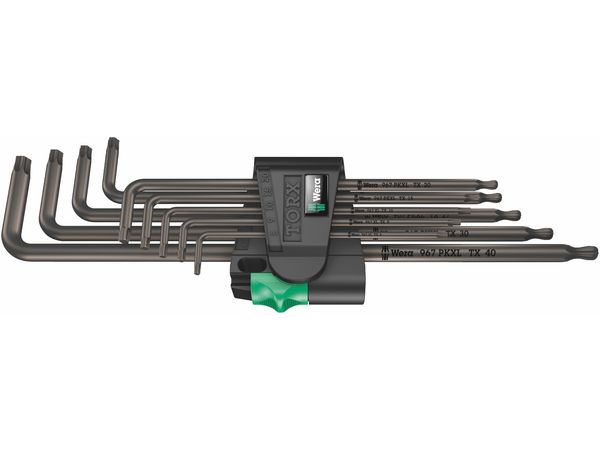 Wera 024460 Nástrčné kľúče TORX® 967/9 TX XL 1, dlhé (sada 9 ks)