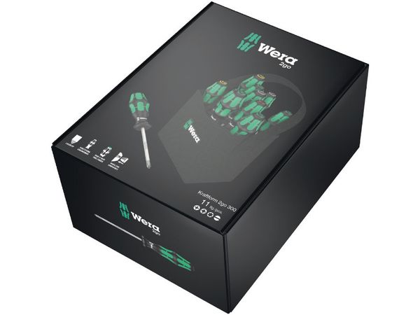 Wera 004313 11 ks Kraftform Skrutkovače série 300 (PH, PZ, TORX a drážkové. Identifikátor nástroja