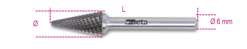 Rotačný karbidový pilník, 426MD/T16