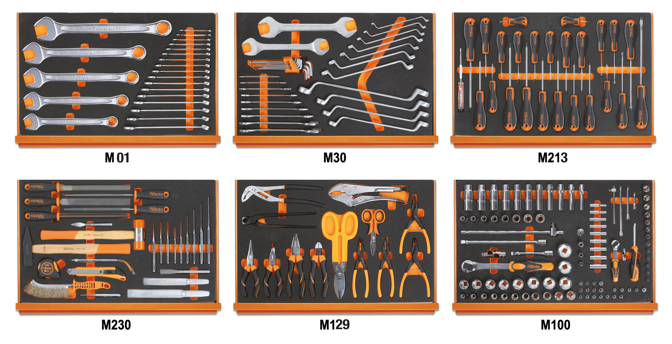 Sada modulov - 214 nástrojov na údržbu a servis, 6 penových modulov EVA - Beta Tools