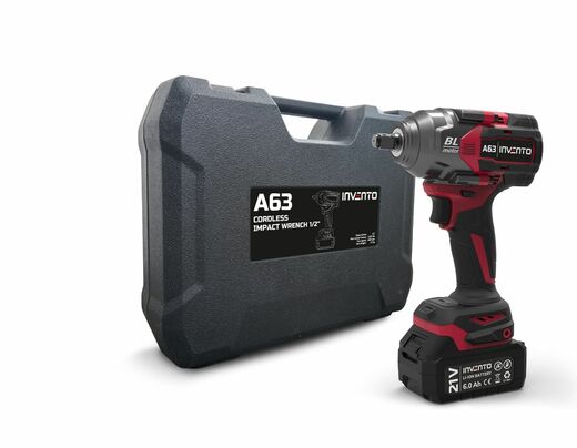 Rázový uťahovák 1/2", 1200 Nm, bezkartáčový, 2x4Ah - INVENTO A63