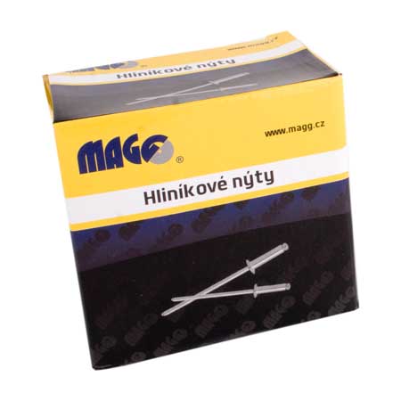 Hliníkovo-oceľové nity, priemer 4,8 mm, 500 ks, rôzne dĺžky - MAGG Dĺžka: 12,7 mm