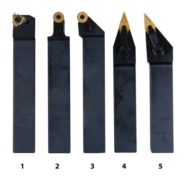 Sústružnícke nože HM 20 mm, súprava - 5 ks