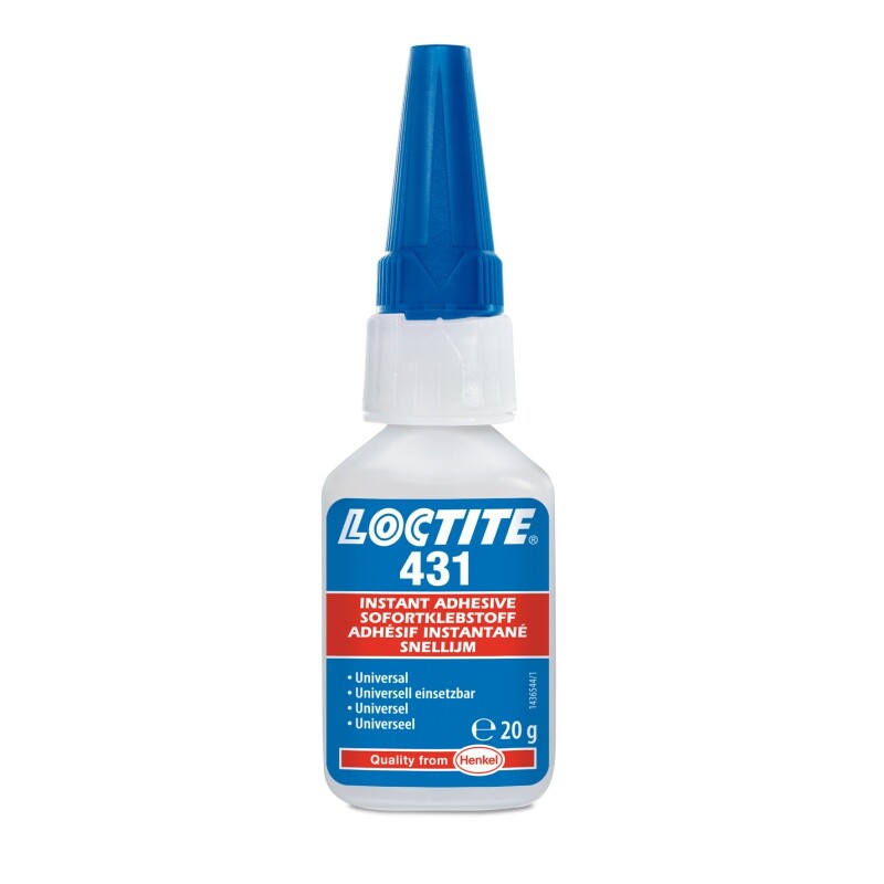 Sekundové lepidlo, vhodné na kyslé povrchy, 20 g - Loctite 431