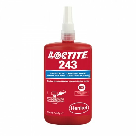 Zaisťovač závitov, stredná sila, 250 ml - Loctite 243