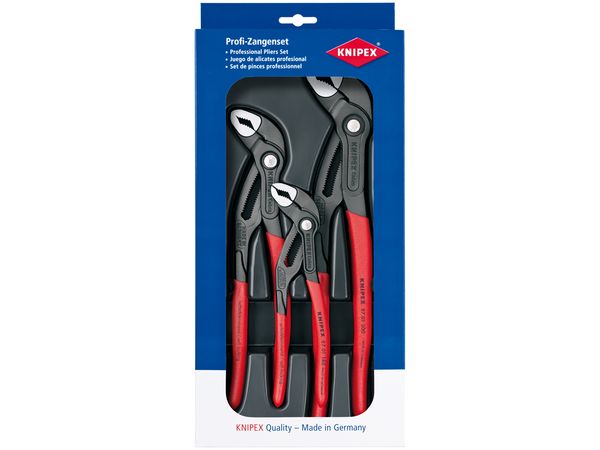Inštalatérske kliešte SIKO, 180/250/300 mm, 3 ks - Knipex Cobra 00 20 09 V02
