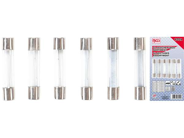 BGS Technic BGS 14125 Sklenené poistky 5 ÷ 30 A (sada 120 dielov)