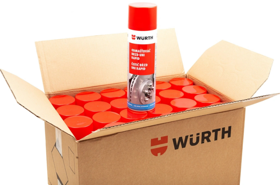 Čistič bŕzd plus, 500 ml Wurth - balenie 24 kusov