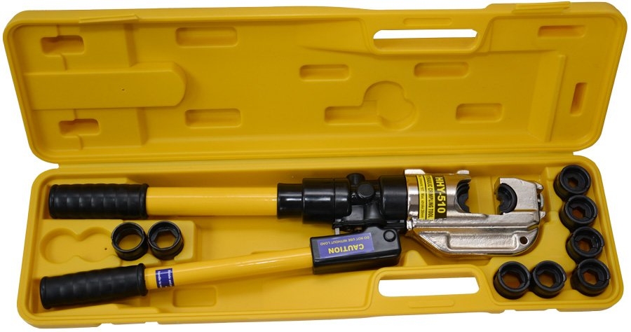 Hydraulické lisovacie kliešte na káblové oká a spojky, sila 11 ton, C-hlava - HHY-510
