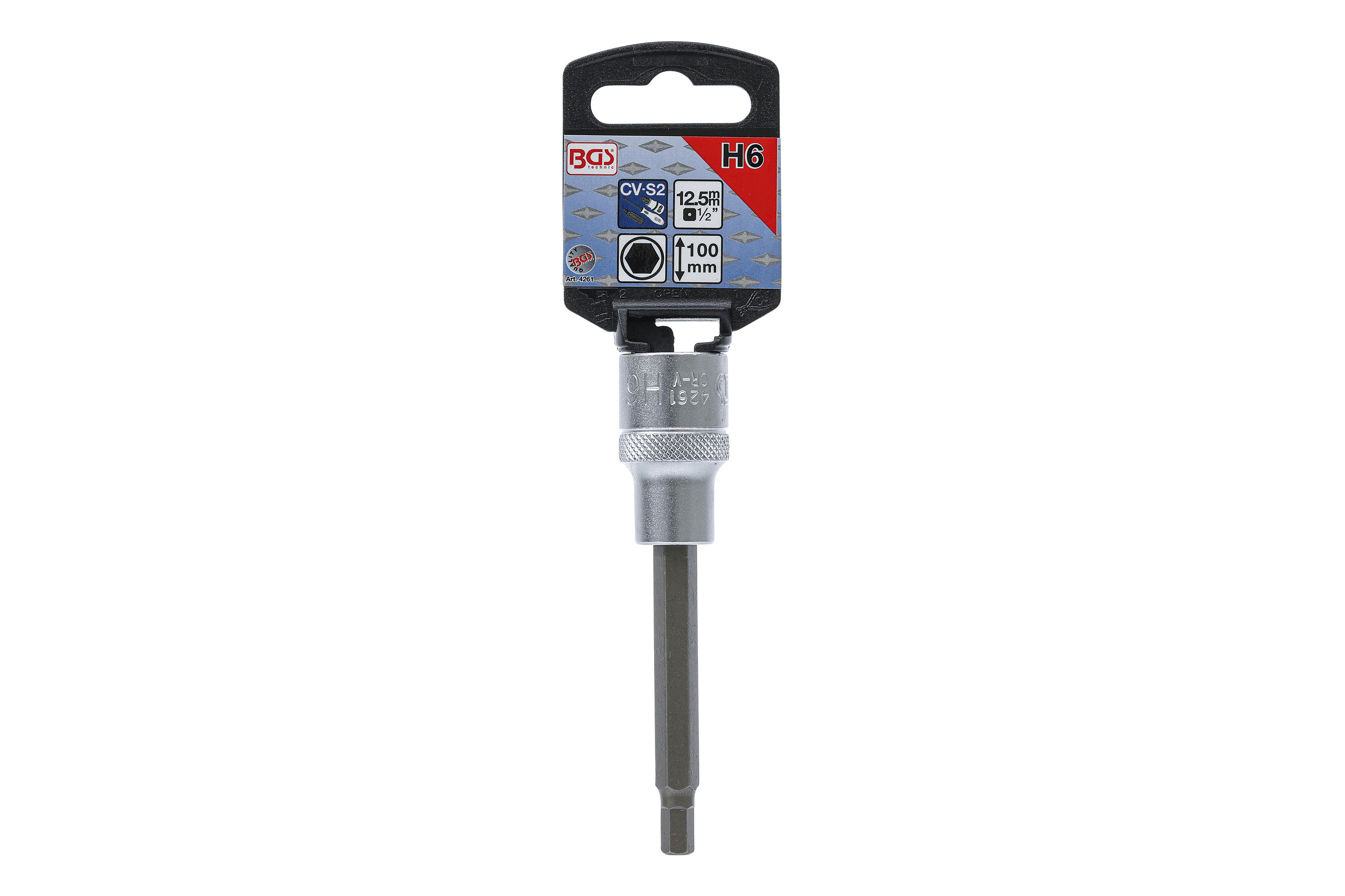 Zástrčná hlavica 1/2" Imbus H6, predĺžená 100 mm - BGS 4261