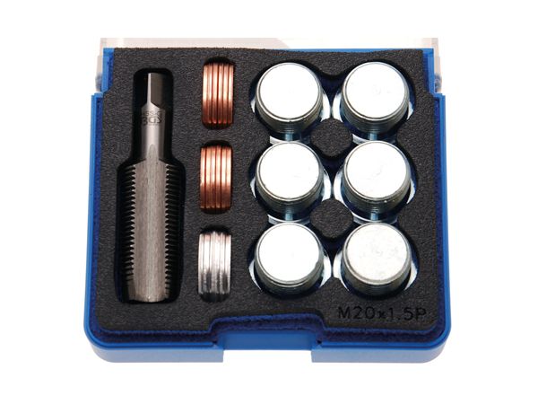 Súprava na opravu závitov olejových vaní M20x1,5 mm, 25 dielov - BGS 159