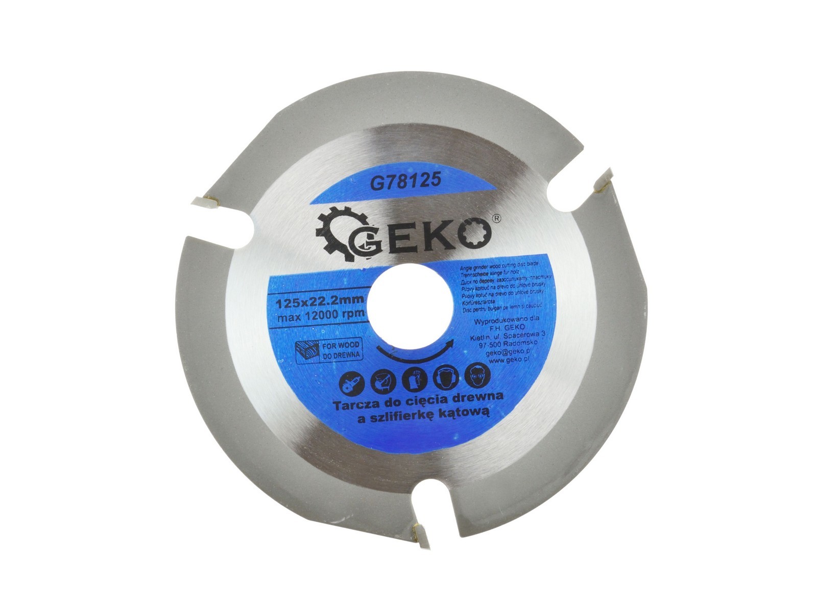 Rezný kotúč na drevo 125x22,23 mm, pre uhlovú brúsku