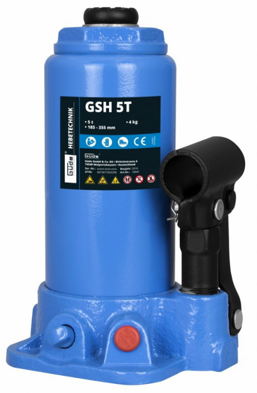 Hydraulický zdvihák - bábika 5 t, zdvih 185-355 mm - Güde