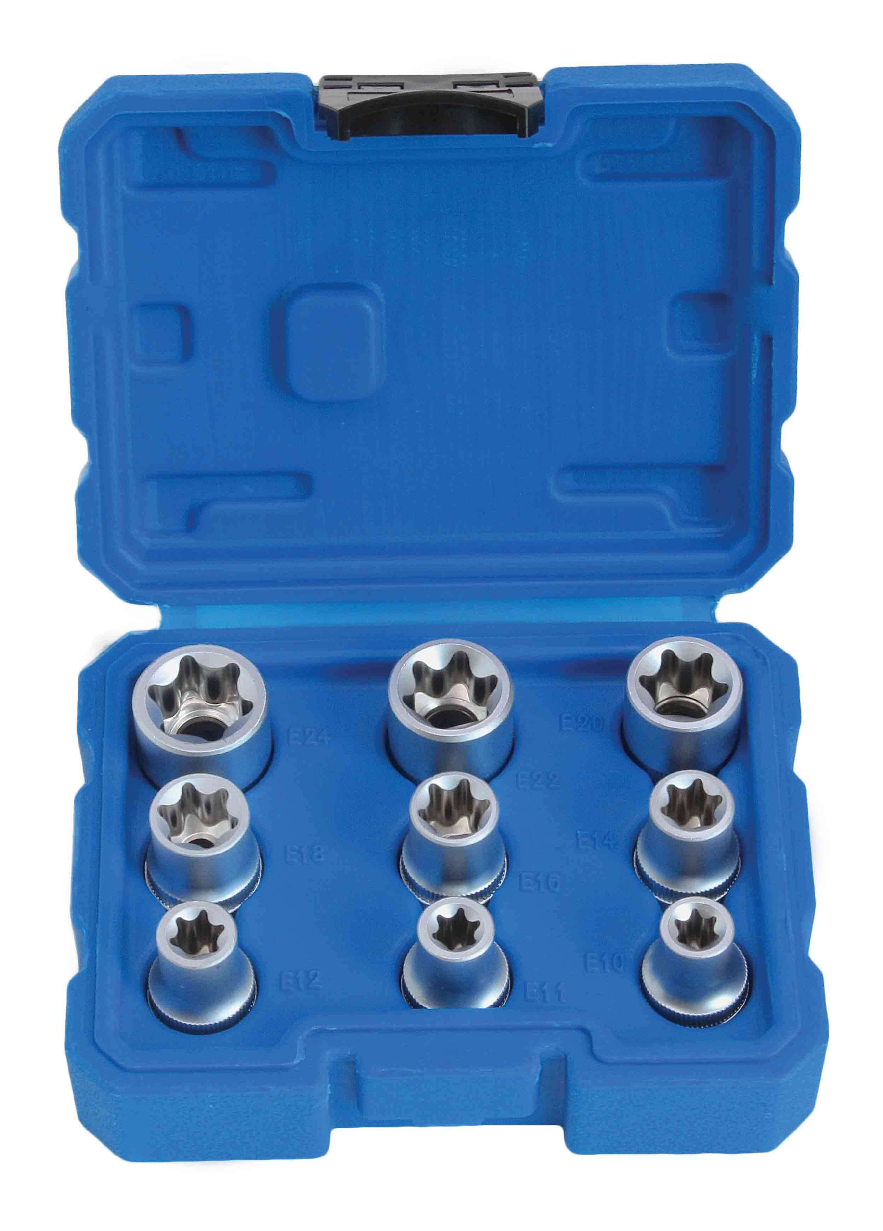 Nadstavce TORX-E 1/2 ", E10 - E24, 9 ks - SATRA