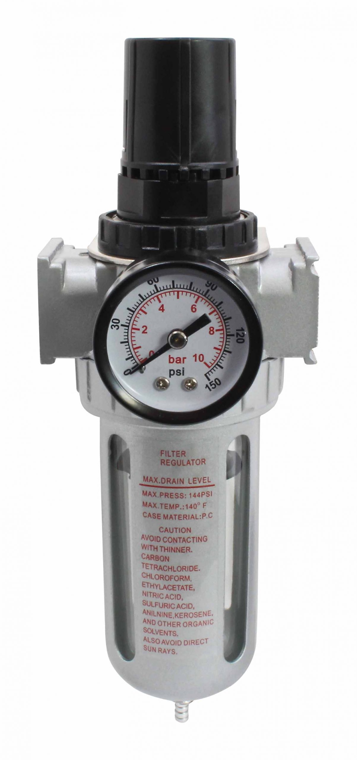 Regulátor tlaku vzduchu - odlučovač vody 1/2 ", max. 10 bar - SATRA