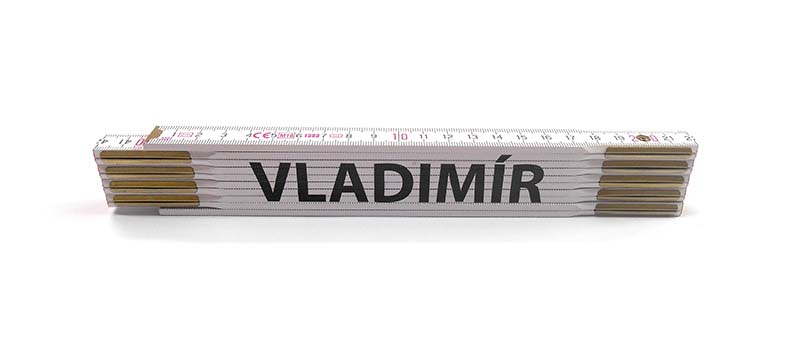 Skladacie metre s menami, 2 m, drevené Meno v metre: VLADIMÍR - 1690950007