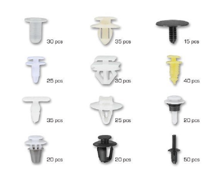 Príchytky čalúnenie pre interiér vozidla Peugeot, sada 345 kusov