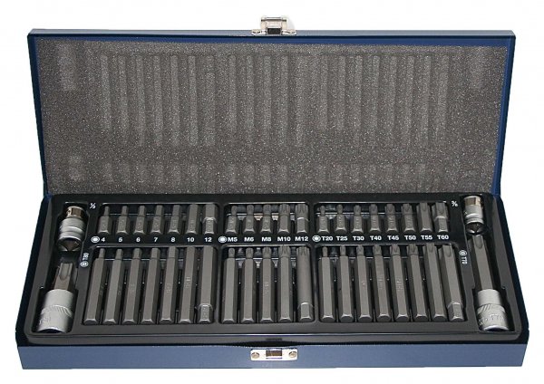 Bity Imbus, TORX s otvorom a XZN, s adaptérmi, sada 44 kusov