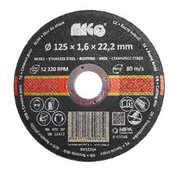 Rezný kotúč na nerez 125 x 1,6 x 22,2 mm MAGG