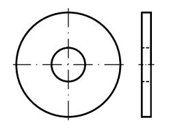 Podložky veľkoplošné DIN 440, pozinkované, rôzne rozmery Veľkosť: M5