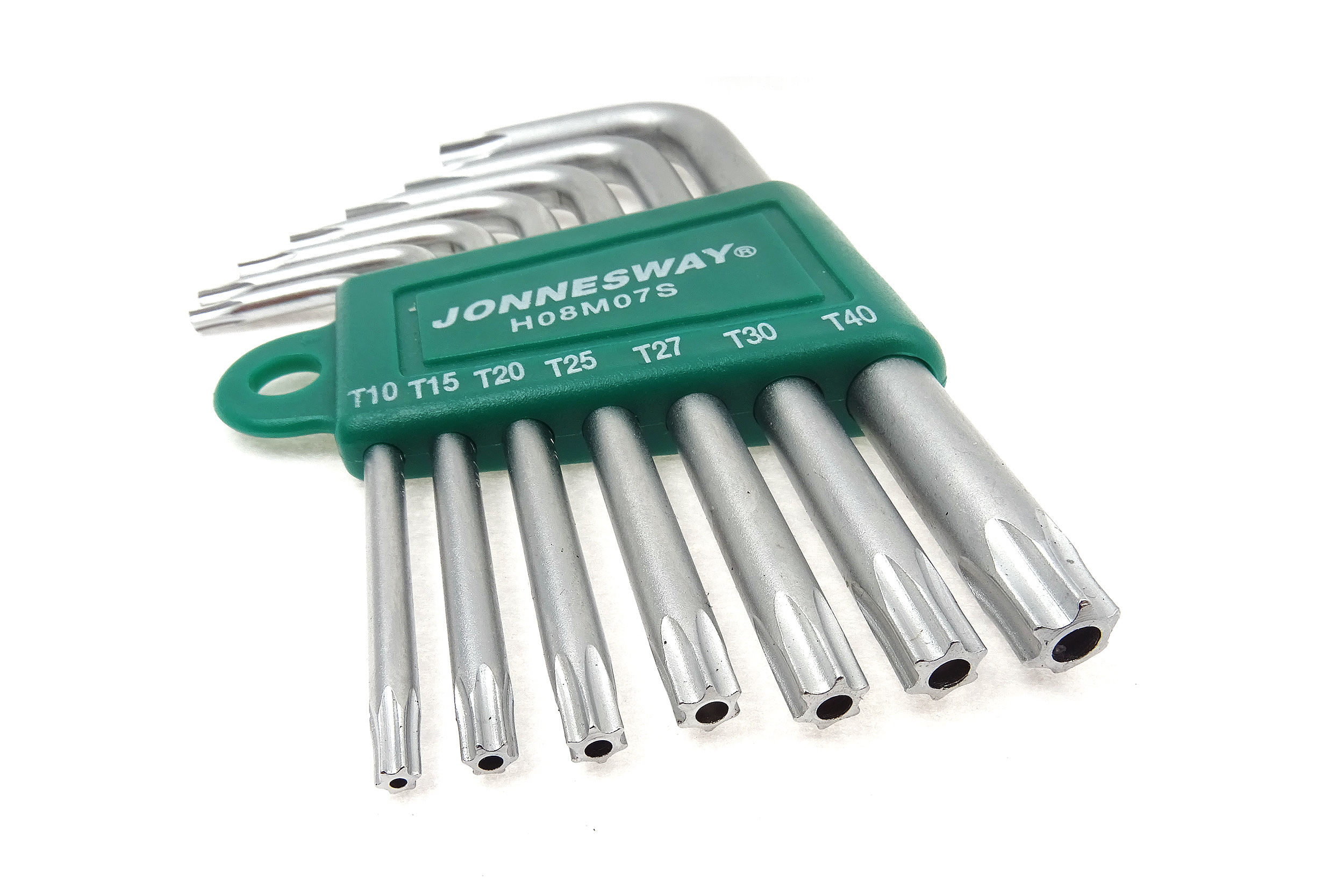 Sada kľúčov TORX s otvorom, T10 - T40, 7 kusov - JONNESWAY H08MT07S