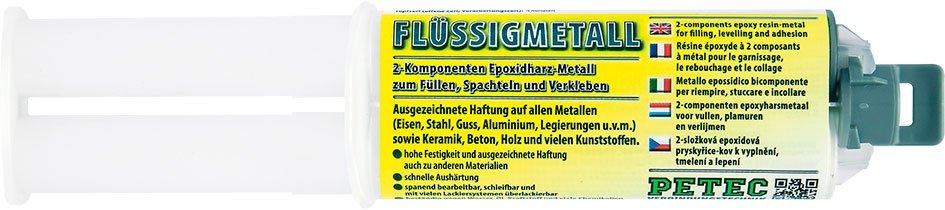 Profesionálny, dvojkomponentný tmel ("tekutý kov") Petec 25ml