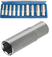 Hlavice 6-hranné predĺžené 1/2" 10-24 mm 10 ks SW-Stahl
